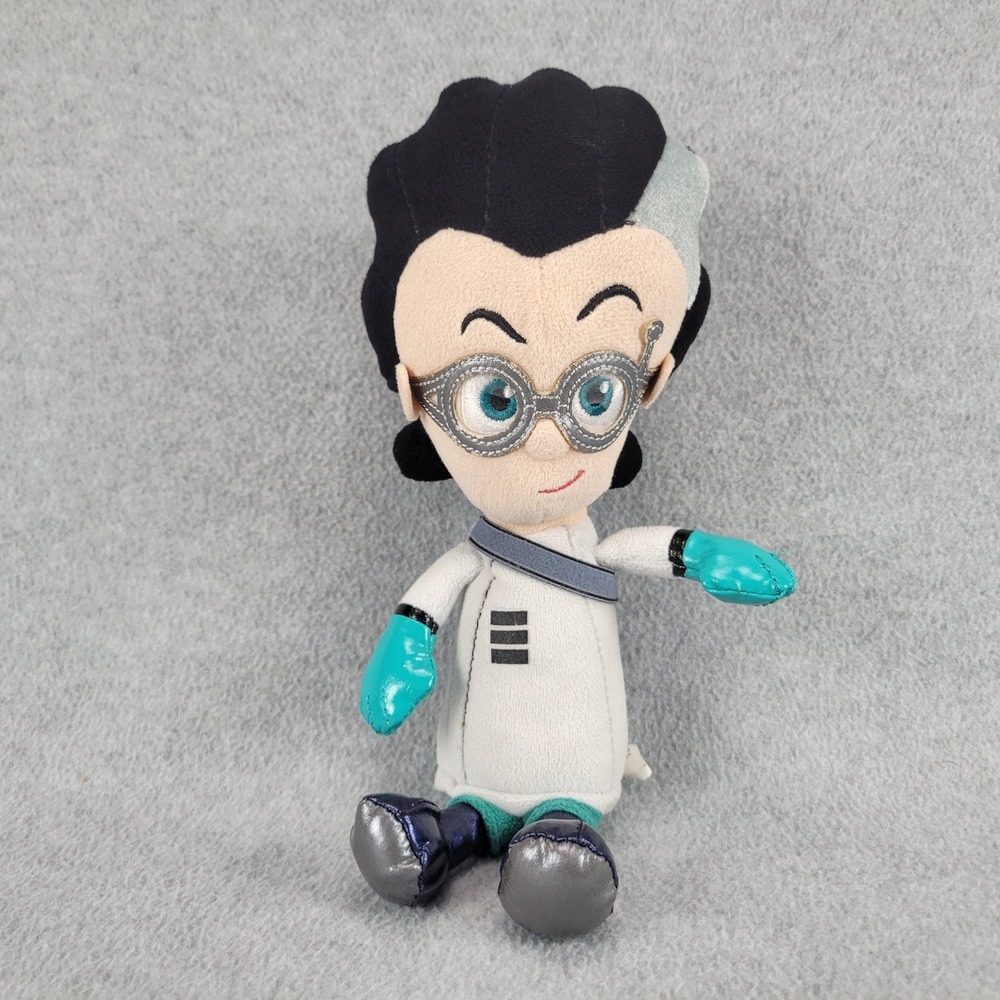 Just Play PJ Masks Romeo Plush Toy Kids 8.5" White Teal Villain Scientist JS8801